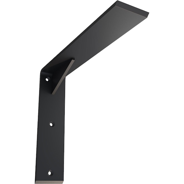 Ekena Millwork Countertop Support Steel Heavy Duty Bracket w/ Gusset, Powder Coated Black 2 1/2"W x 12"D x 10"H BKTM02X12X10CGPBL - main